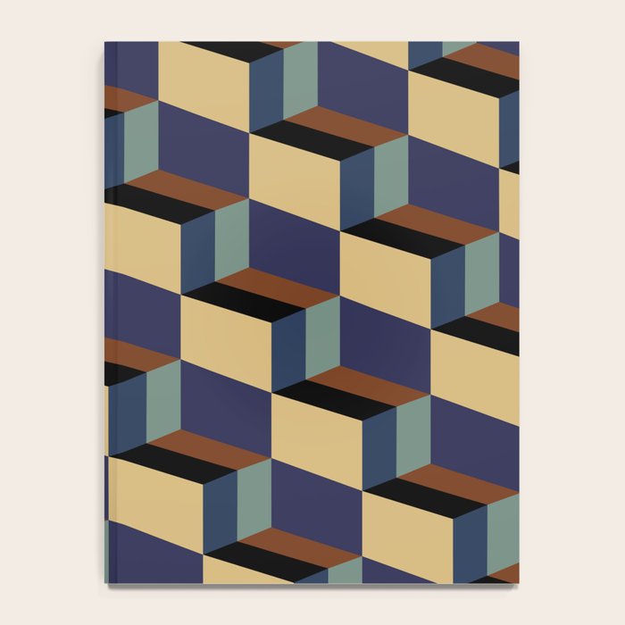 Cuboid Geometric Abstract Shapes Pattern XVII Notebook Gallery Image 4