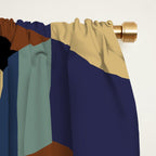 Cuboid Geometric Abstract Shapes Pattern XVII Window Curtain Gallery Image 2