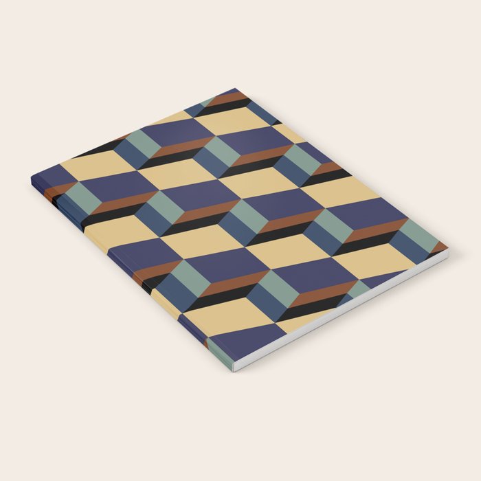 Cuboid Geometric Abstract Shapes Pattern XVII Notebook Gallery Image 2
