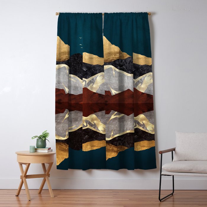Mountain Peak Reflection Window Curtain Gallery Image 5