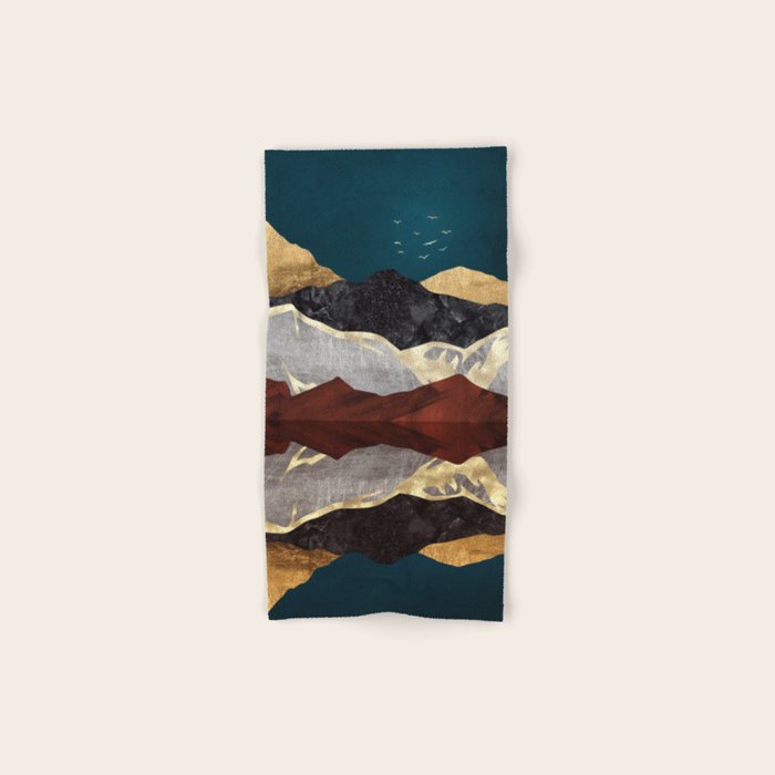 Mountain Peak Reflection Bath Towel Gallery Image 1