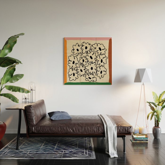minimal floral Wood Wall Art Gallery Image 2
