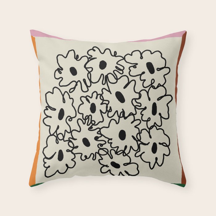 minimal floral Throw Pillow Gallery Image 6