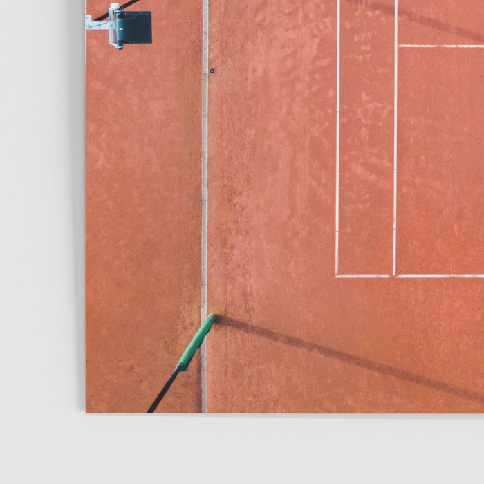 Red tennis court at sunrise | Colorful drone aerial photography art | sports field print Poster Gallery Image 3