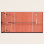 Red tennis court at sunrise | Colorful drone aerial photography art | sports field print Desk Mat Gallery Image 3