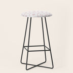 Rustic scallop floral block print - soft blush baby pink pattern Stool Gallery Image 1