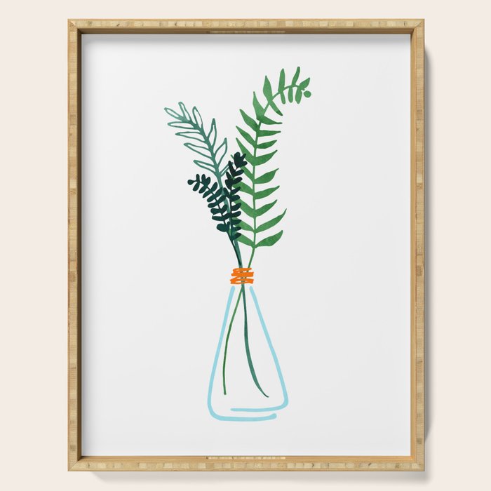 Winter Herbs / Botanical Illustration Serving Tray Gallery Image 1