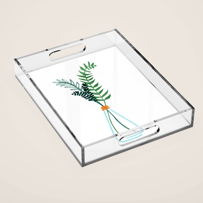 Winter Herbs / Botanical Illustration Acrylic Tray Gallery Image 1