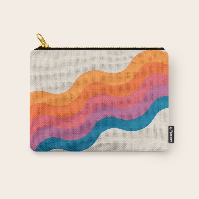 Vintage California Sun: Slanted Stripes Carry All Pouch Gallery Image 1