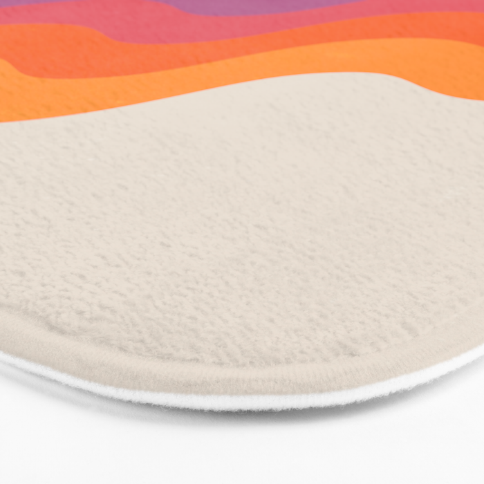 Vintage California Sun: Slanted Stripes Bath Mat Gallery Image 3