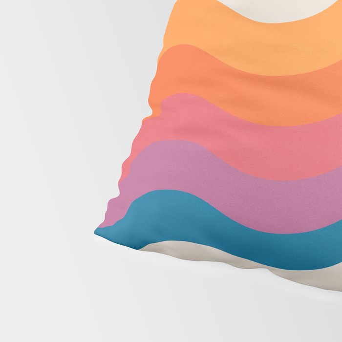 Vintage California Sun: Slanted Stripes Pillow Sham Gallery Image 4