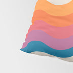Vintage California Sun: Slanted Stripes Pillow Sham Gallery Image 4