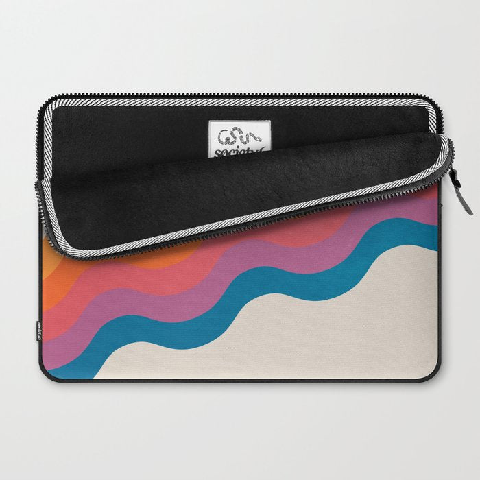 Vintage California Sun: Slanted Stripes Laptop Sleeve Gallery Image 2