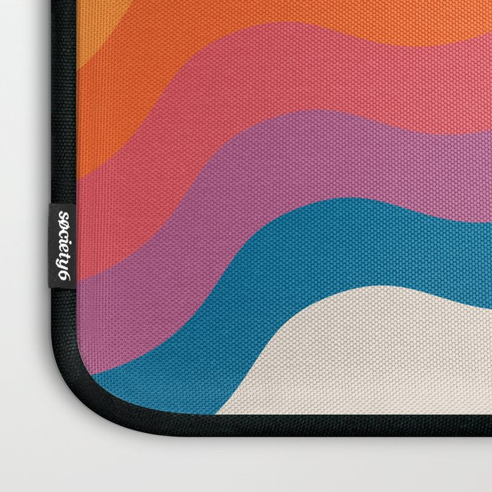 Vintage California Sun: Slanted Stripes Laptop Sleeve Gallery Image 3