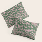 Tiger Stripes In Pink And Green Pillow Sham Gallery Image 3