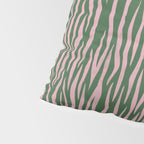 Tiger Stripes In Pink And Green Pillow Sham Gallery Image 4