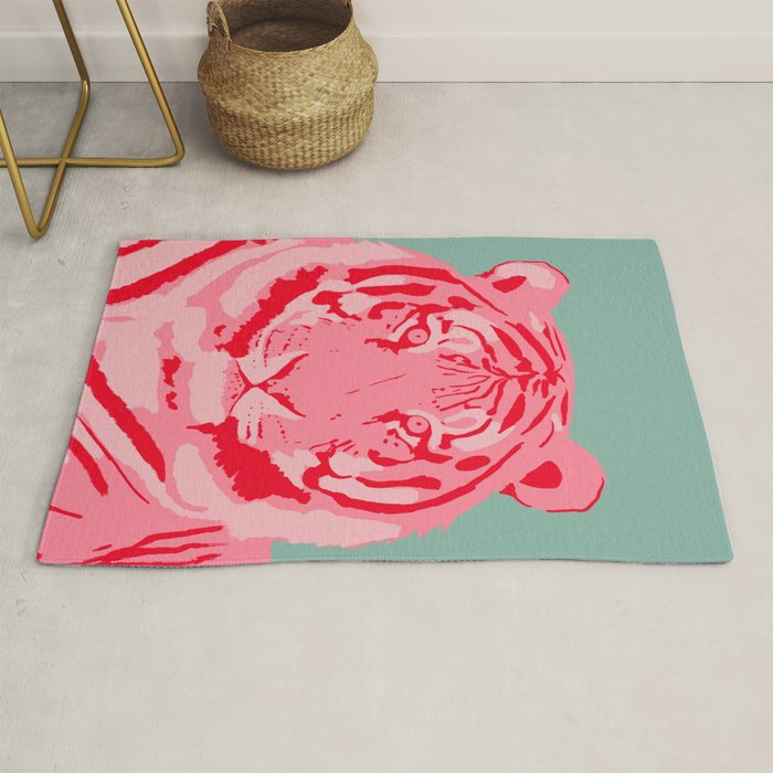 Tiger Pink & Teal Rug Gallery Image 1