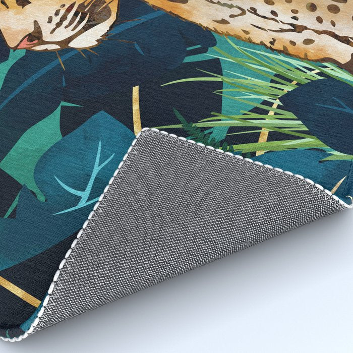 Leopard and Indigo Botanical Rug Gallery Image 4