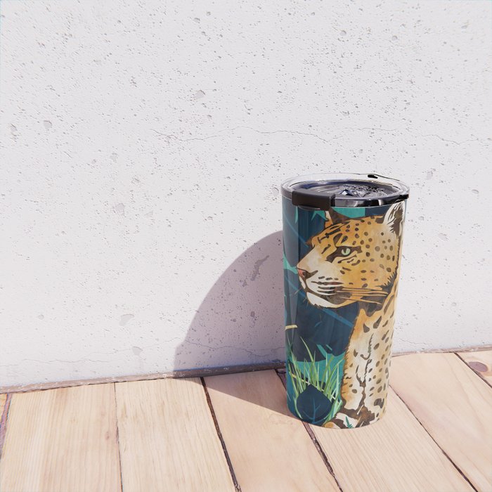 Leopard and Indigo Botanical Travel Mug Gallery Image 4