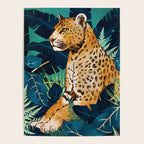 Leopard and Indigo Botanical Poster Gallery Image 4