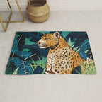 Leopard and Indigo Botanical Rug Gallery Image 1