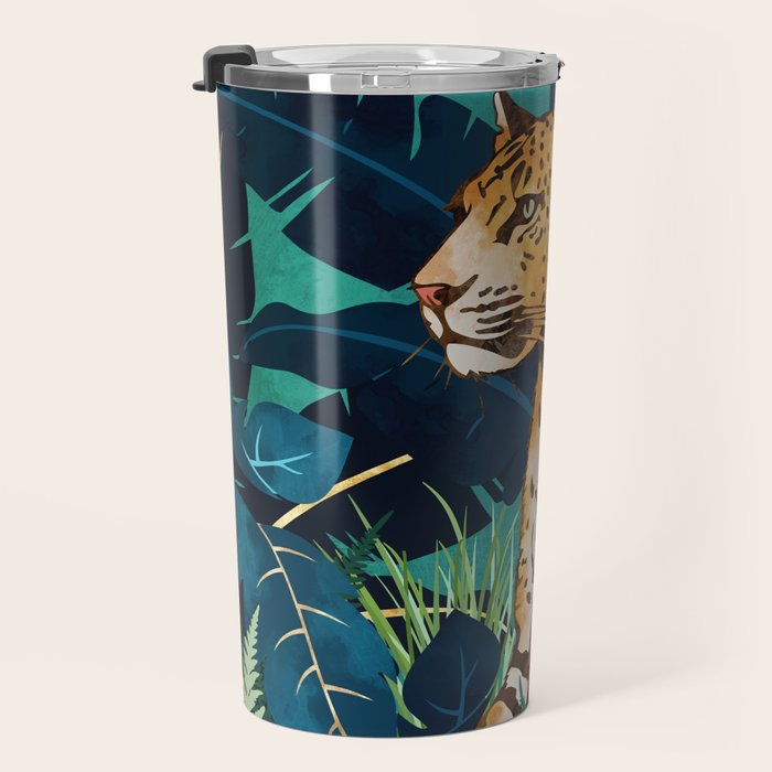 Leopard and Indigo Botanical Travel Mug Gallery Image 3