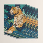 Leopard and Indigo Botanical Wrapping Paper Gallery Image 3
