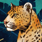 Leopard and Indigo Botanical Coffee Mug Gallery Image 2