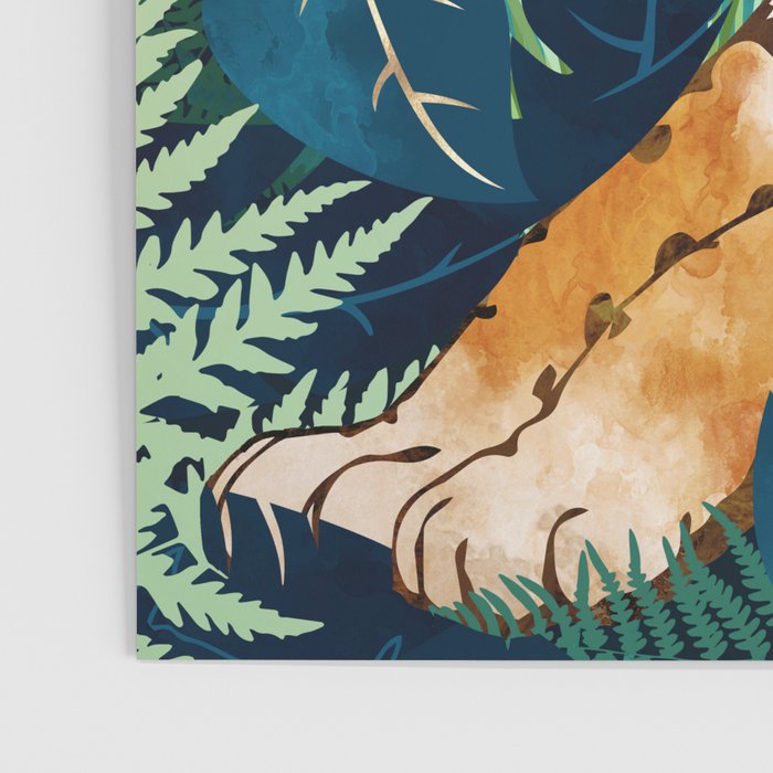 Leopard and Indigo Botanical Poster Gallery Image 3