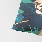 Leopard and Indigo Botanical Pillow Sham Gallery Image 4