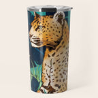 Leopard and Indigo Botanical Travel Mug Gallery Image 1