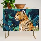 Leopard and Indigo Botanical Credenza Gallery Image 1