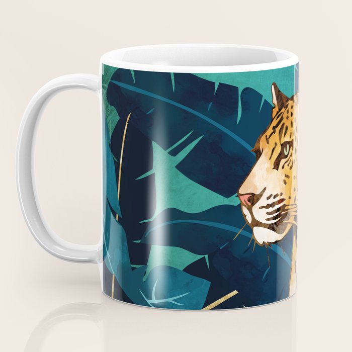 Leopard and Indigo Botanical Coffee Mug Gallery Image 3