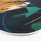Leopard and Indigo Botanical Bath Mat Gallery Image 3