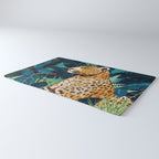 Leopard and Indigo Botanical Rug Gallery Image 3
