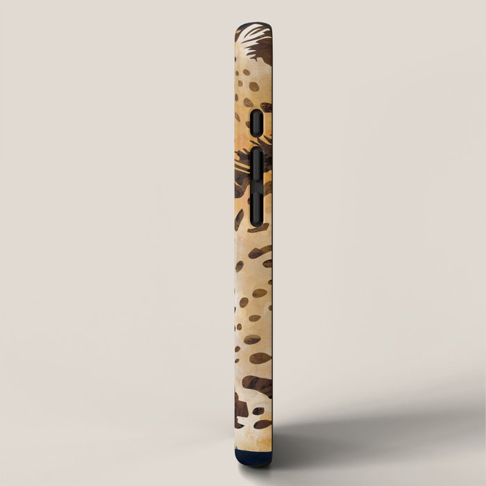 Leopard and Indigo Botanical iPhone Case Gallery Image 2