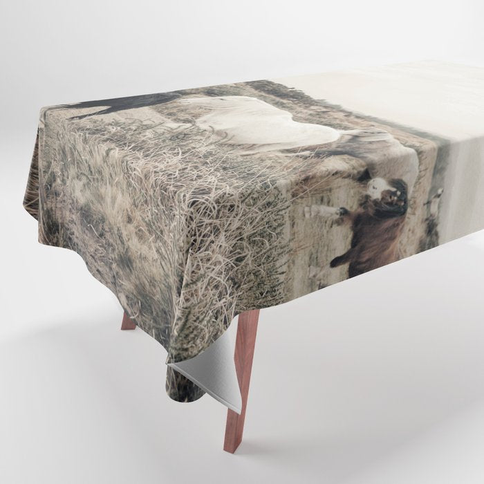 Wild horses on the endless highlands 3 Tablecloth Gallery Image 1