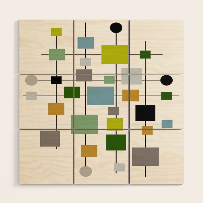 Mid-Century Modern Art 1.3.2 Wood Wall Art Gallery Image 1