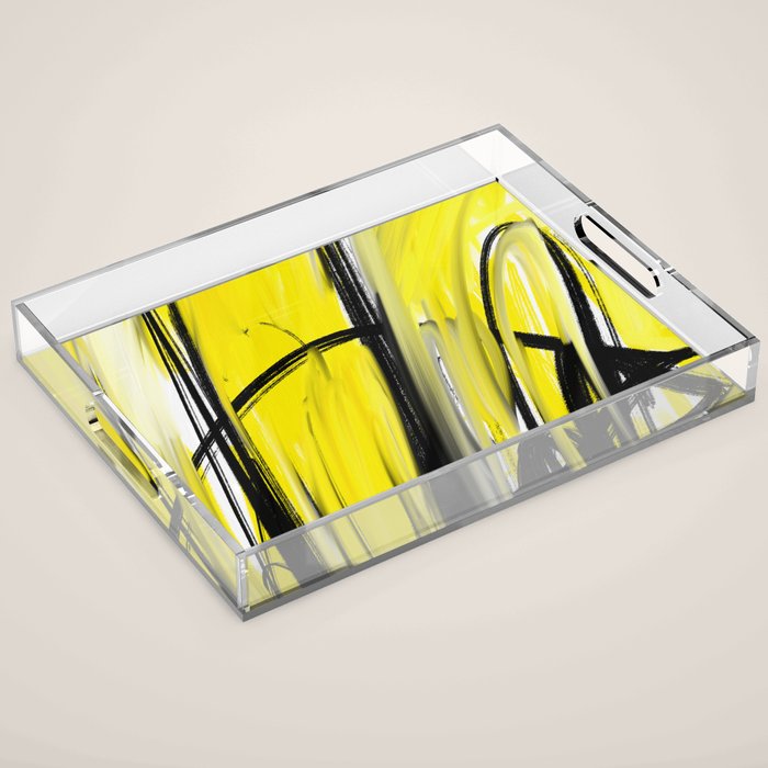 Expressionist Painting. Abstract 86. Acrylic Tray Gallery Image 1