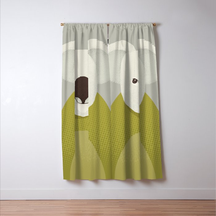 Whimsy Koala, Animal Portrait Window Curtain Gallery Image 3