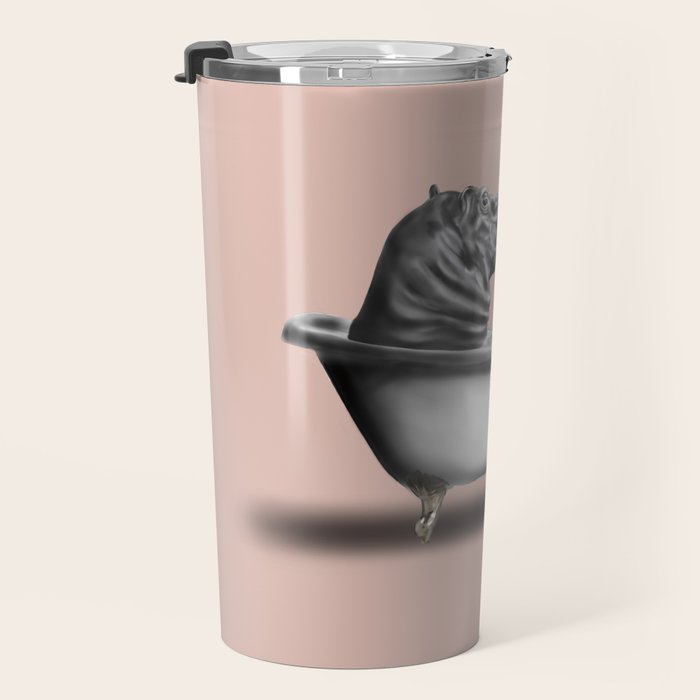 Hippo in Bath Travel Mug Gallery Image 3
