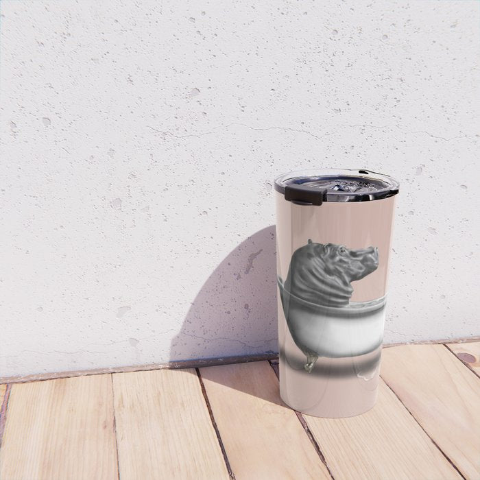 Hippo in Bath Travel Mug Gallery Image 4