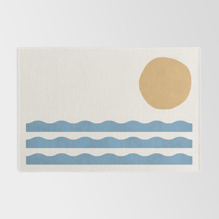 Sun Wave - Seascape Abstract  Rug Gallery Image 2