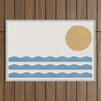 Sun Wave - Seascape Abstract  Outdoor Rug Gallery Image 1