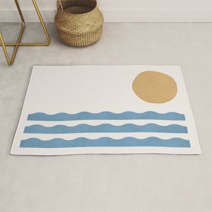 Sun Wave - Seascape Abstract  Rug Gallery Image 1