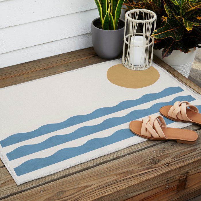 Sun Wave - Seascape Abstract  Outdoor Rug Gallery Image 2