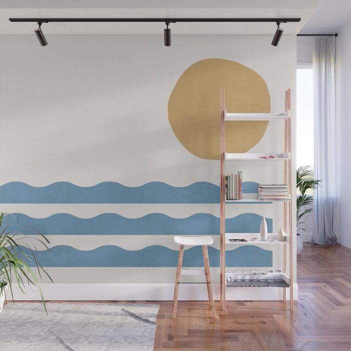Sun Wave - Seascape Abstract  Wall Mural Gallery Image 1