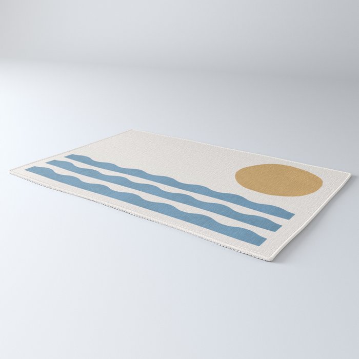 Sun Wave - Seascape Abstract  Rug Gallery Image 3
