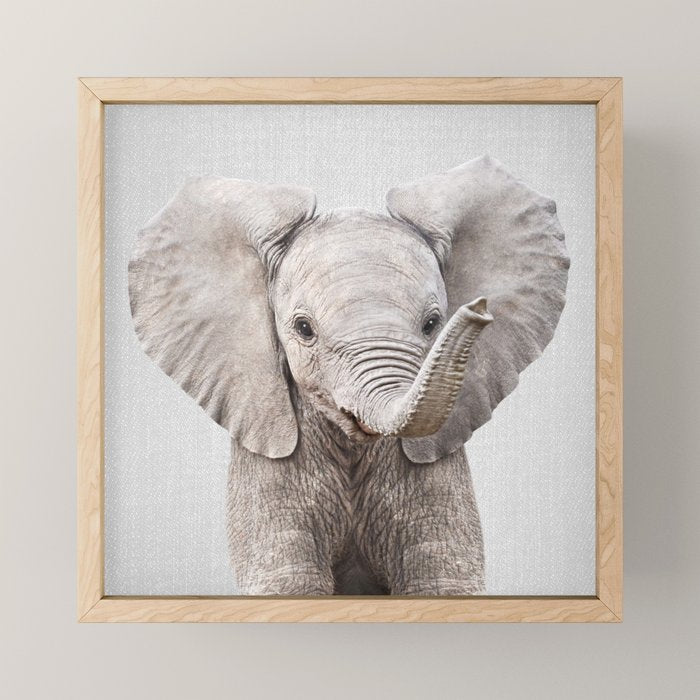 Baby Elephant - Colorful Mini Art Print Gallery Image 1