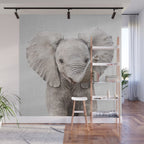 Baby Elephant - Colorful Wall Mural Gallery Image 1
